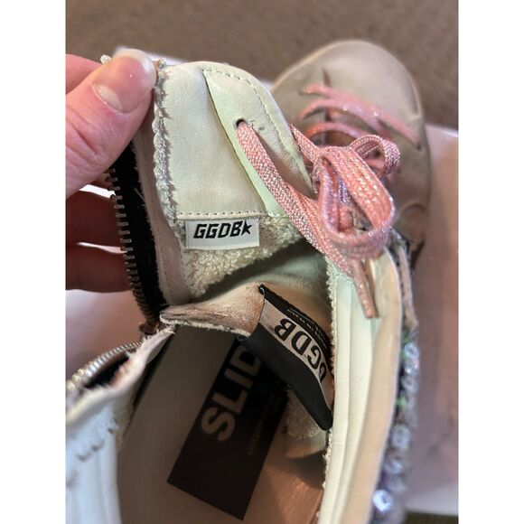 Golden Goose Slide Sneaker Multicolor All Over Sequins G34WS595.A1406 Sz 38 - Picture 11 of 14